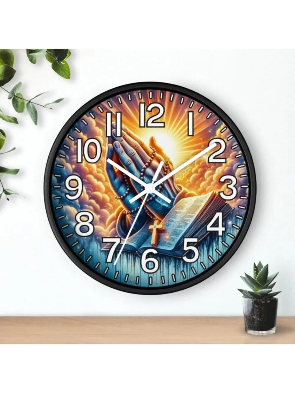 The Power Of Prayer Glow In The Dark Wall Clock New!